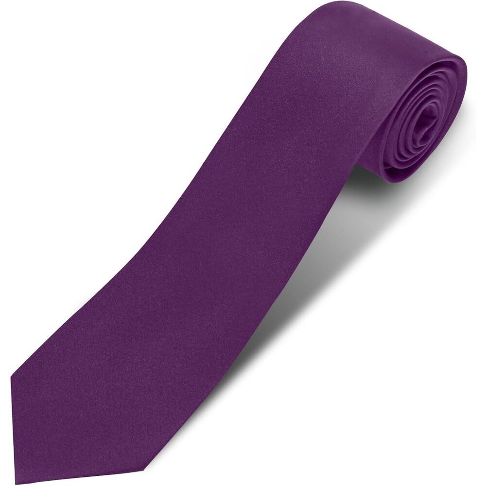 Mens Dark Purple Solid Pure Color 3.15" (8cm) Necktie Plain Formal Business Ties